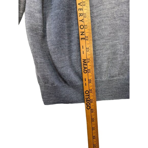 Ethan Pierce Mens 100% Extra Fine Merino Wool Half-Zip Pullover Sweater Size L G - Picture 3 of 7